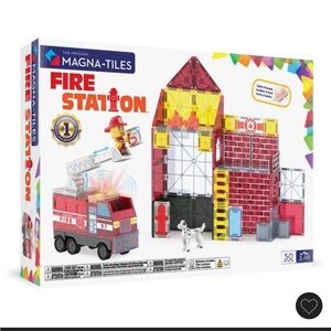 Magna Tiles Fire Station 50 Piece Set Siren Noise NEW